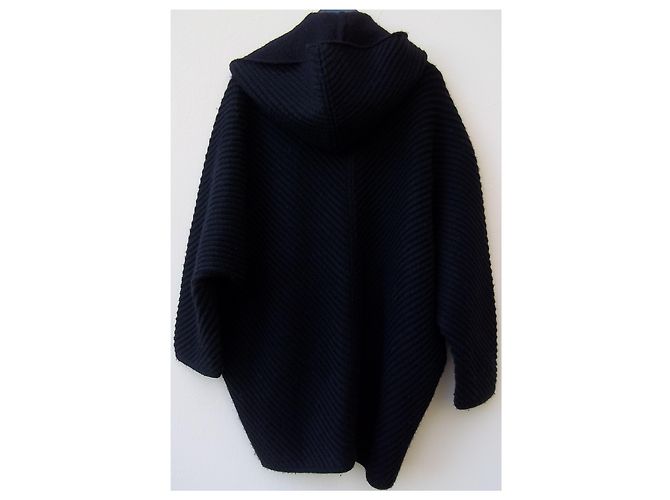 Barbara Bui Strickjacke aus Wolle mit Kapuze Schwarz - Ansicht 2