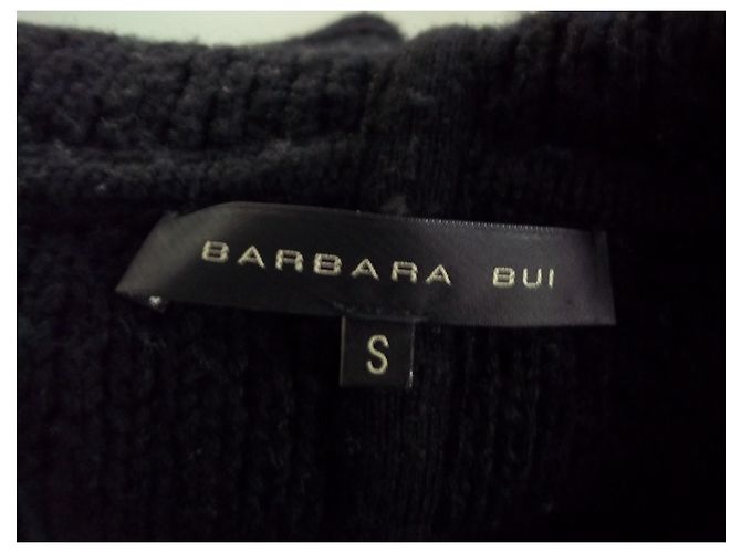 Barbara Bui Strickjacke aus Wolle mit Kapuze Schwarz - Ansicht 4