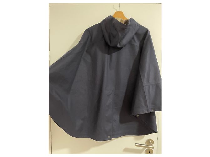 Hermès Mantella da equitazione impermeabile HERMES navy Blu navy - vista 2