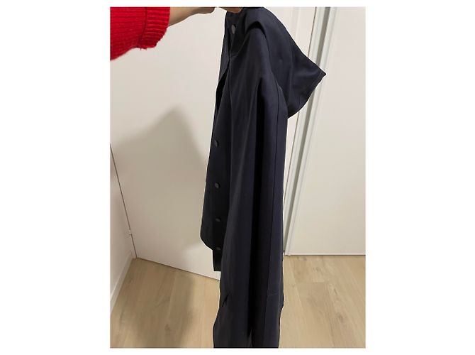 Hermès Mantella da equitazione impermeabile HERMES navy Blu navy - vista 3
