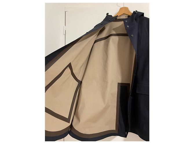 Hermès Mantella da equitazione impermeabile HERMES navy Blu navy - vista 7