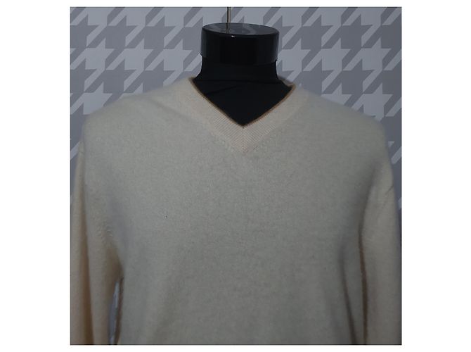 Autre Marque Pull Chervo en cachemire champagne Taille L - vue 2