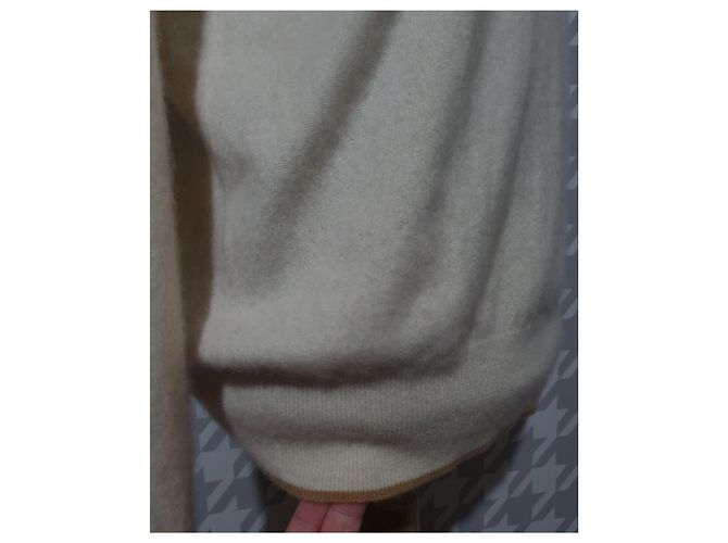 Autre Marque Pull Chervo en cachemire champagne Taille L - vue 3