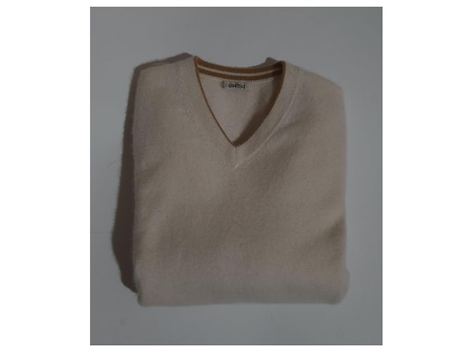 Autre Marque Pull Chervo en cachemire champagne Taille L - vue 5
