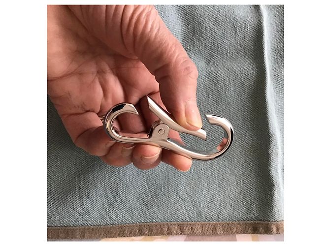 Hermès moschettone, portachiavi, Gioiello di borsa Argento - vista 6