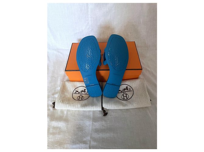 Hermès Aloha Sandalen Blau - Ansicht 7
