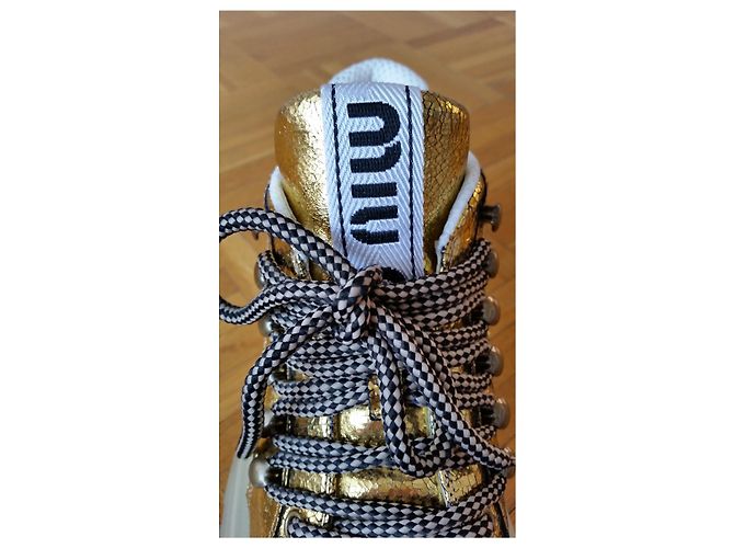 SNEAKERS MIU MIU ORO CHUNKY MAXI SUOLA - vista 6