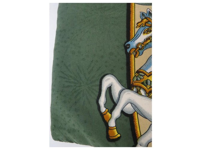 -Gran bufanda hermès Verde - vista 12