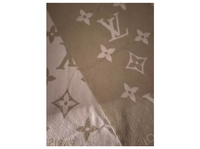 Sciarpa Louis Vuitton Reykjavik in cashmere grigio - vista 2