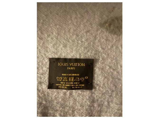 Sciarpa Louis Vuitton Reykjavik in cashmere grigio - vista 3