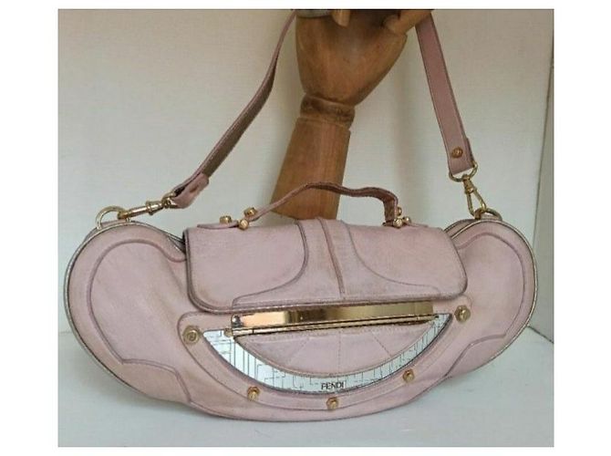 Fendi Mirror Clutch Cross body Borsa vanity Bag Rosa - vista 2