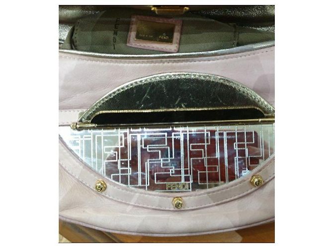 Fendi Mirror Clutch Cross body Borsa vanity Bag Rosa - vista 4