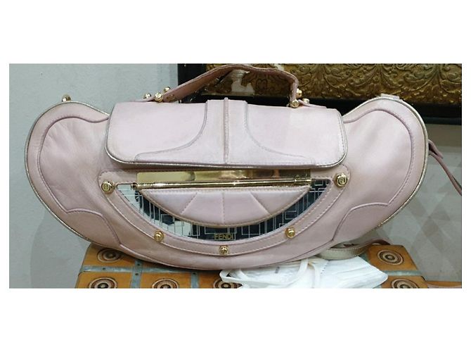 Fendi Mirror Clutch Cross body Borsa vanity Bag Rosa - vista 9
