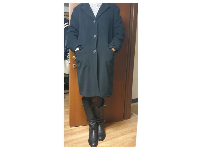 Abrigo sportmax chic negro - vista 7
