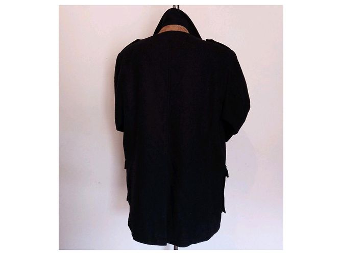 Autre Marque Navy blue lined-breasted jacket coat Dark blue - view 9