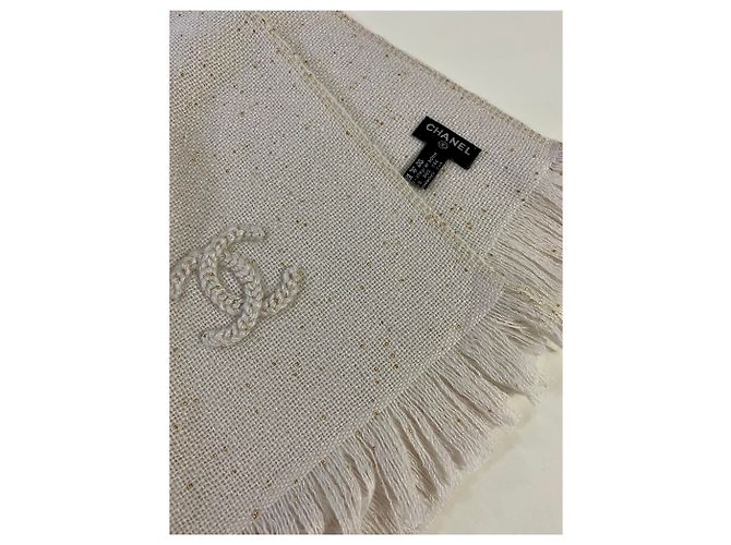 Chanel Kaschmir und Seide gestohlen Weiß - Ansicht 3