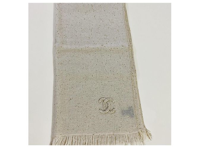 Chanel Kaschmir und Seide gestohlen Weiß - Ansicht 6