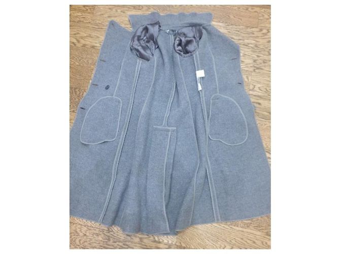 Abrigo sportmax gris con botonadura forrada - vista 10