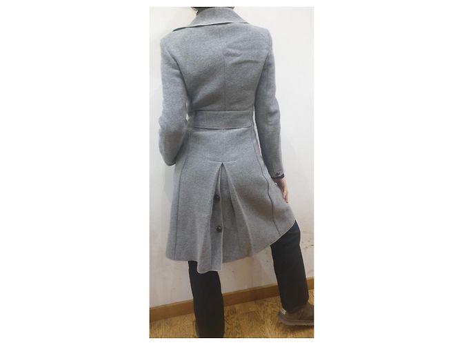 Abrigo sportmax gris con botonadura forrada - vista 2