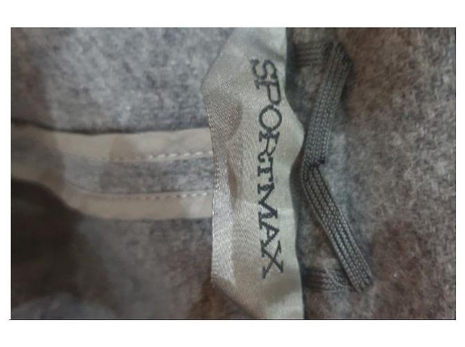 Abrigo sportmax gris con botonadura forrada - vista 6