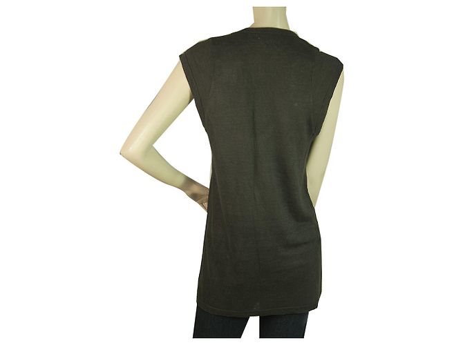 Isabel Marant Etoile Camicetta canotta lunga senza maniche in lino grigio scuro tg S Grigio antracite - vista 2