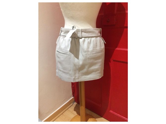 Minifalda Isabel Marant Etoile JORIE gris de algodón - vista 5
