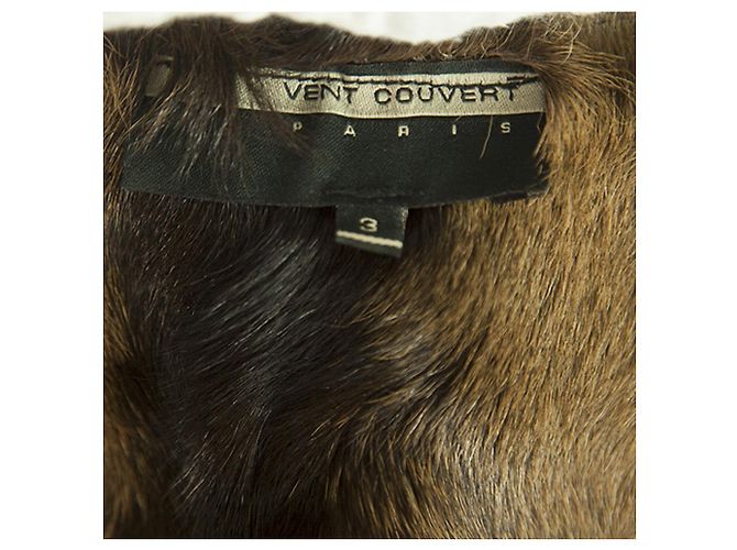 Ventcouvert Vent Couvert Jeans Blue Denim Jacket w. Fur Cuffs Collar Trim size 3 - view 3