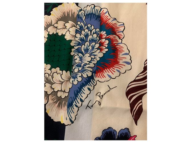 Fular carré Tory Burch de algodón con estampado paisley Multicolor - vista 3