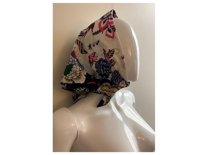 Fular carré Tory Burch de algodón con estampado paisley Multicolor - vista 6