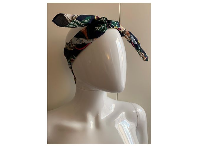 Fular carré Tory Burch de algodón con estampado paisley Multicolor - vista 7