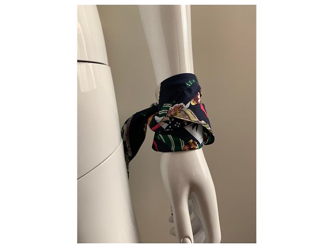 Fular carré Tory Burch de algodón con estampado paisley Multicolor - vista 8