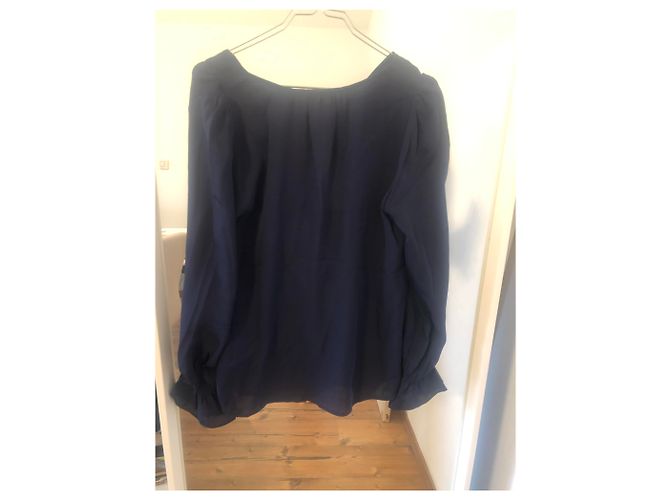 Top de seda Joie Azul marino S - vista 3