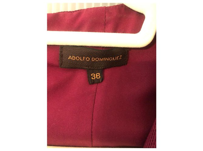 Vestido Adolfo Dominguez de viscosa rojo oscuro Burdeos - vista 2