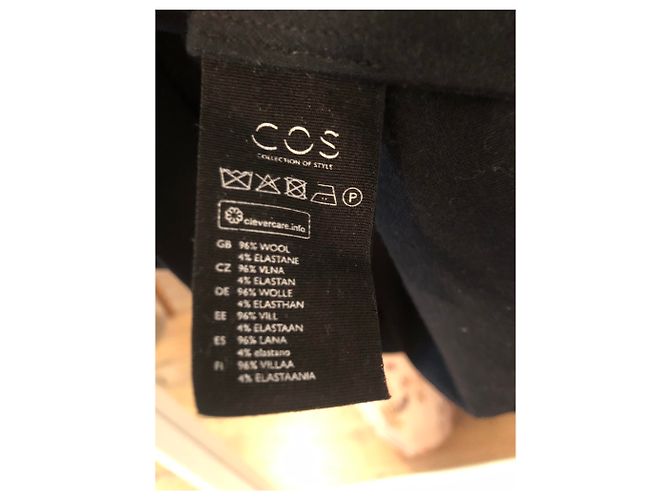 Cos Kleid aus Wolle Schwarz - Ansicht 3