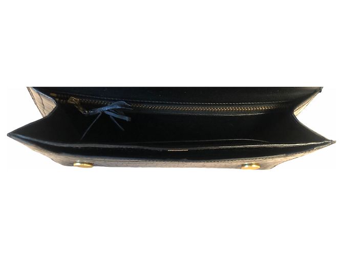 Lydie Hermès Borsa Hermes Annie in coccodrillo nero - vista 9