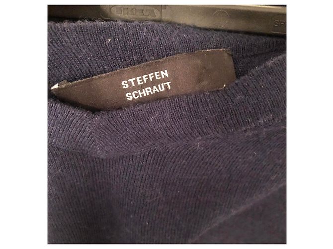 Steffen Schraut Strickware aus Viskose Marineblau - Ansicht 3