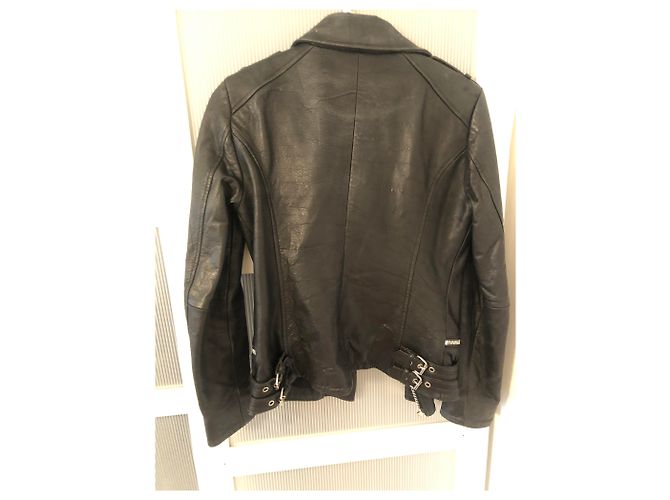 W118 by Walter Baker Lederjacke Schwarz - Ansicht 3