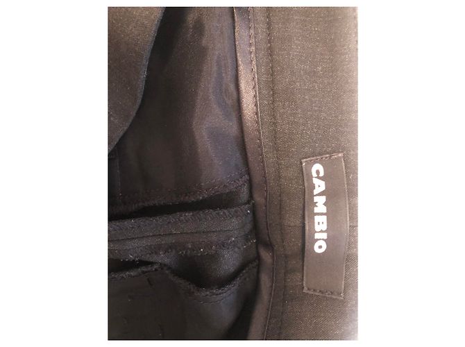 Autre Marque Gerade Hose Dunkelgrau Polyester Größe 38 Anthrazitgrau - Ansicht 2