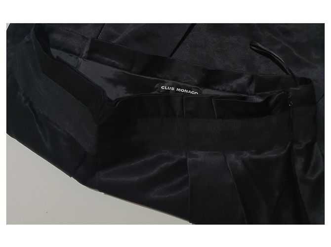 Falda Club Monaco negra de algodón y viscosa Talla XS Negro - vista 4
