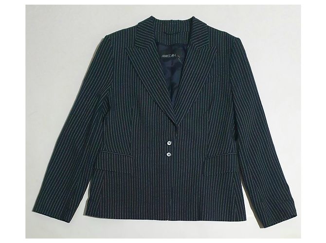Blazer Marc Cain preto de bolinhas lã e viscose XL - vista 2