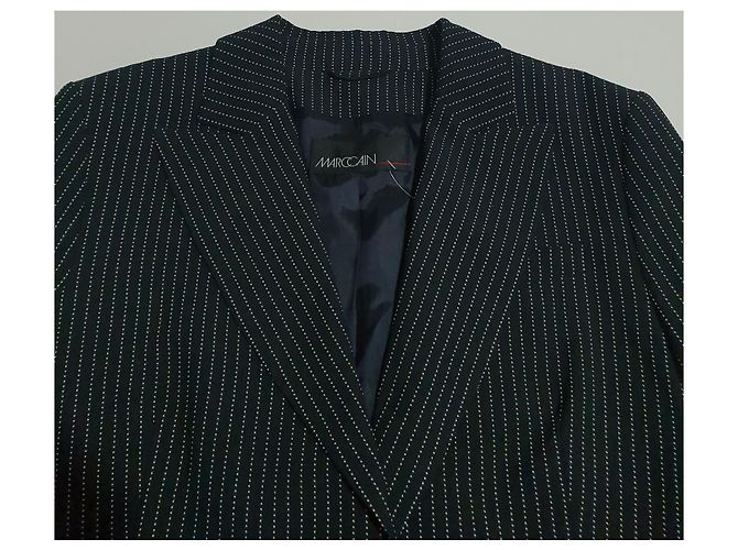 Blazer Marc Cain preto de bolinhas lã e viscose XL - vista 3