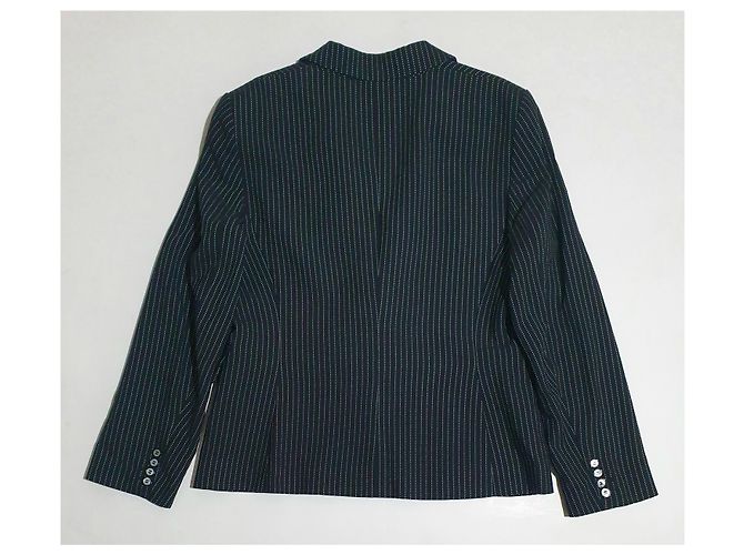 Blazer Marc Cain preto de bolinhas lã e viscose XL - vista 4