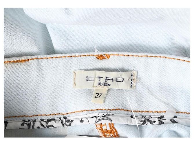 Jeans Etro blu in cotone Taglia 27 - vista 3