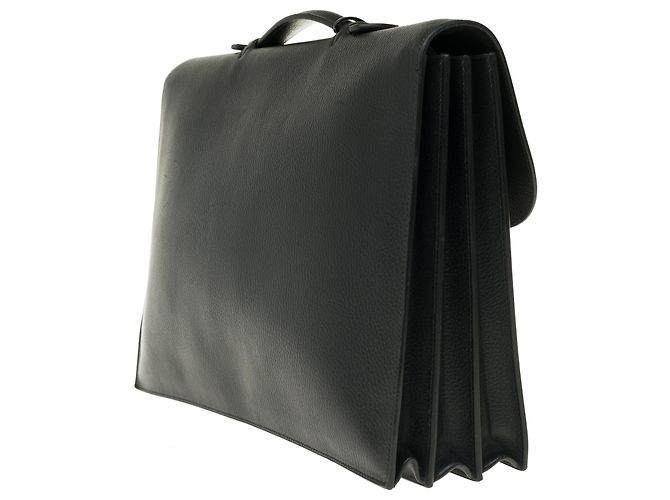 Sac à dépêches Splendida borsa Hermès da uomo Borsa Dispatch in pelle togo nera personalizzata con coccodrillo nero - vista 4