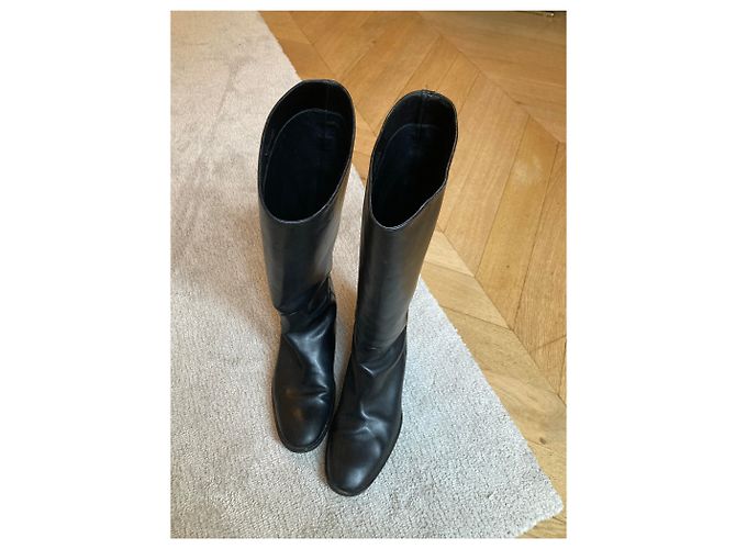 Botas de montar Max Mara de cuero negro - vista 2