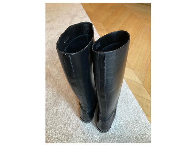 Botas de montar Max Mara de cuero negro - vista 3