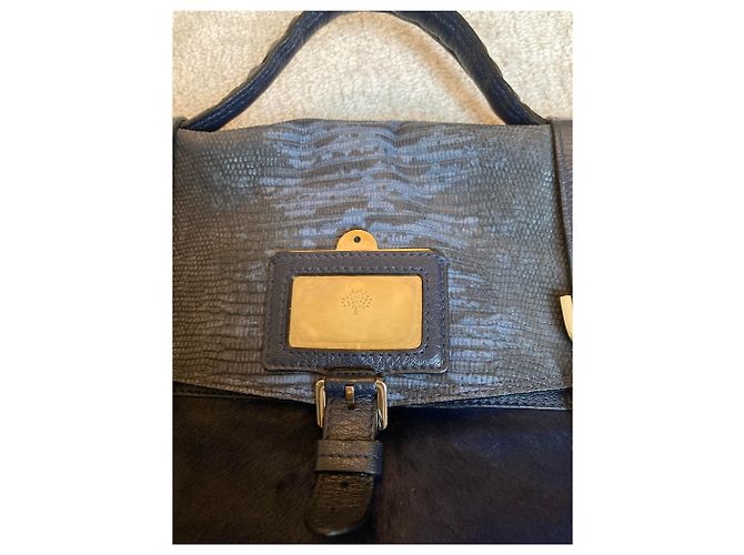 Borsa a mano Mulberry Alexa Blu Effetto Puledro - vista 5