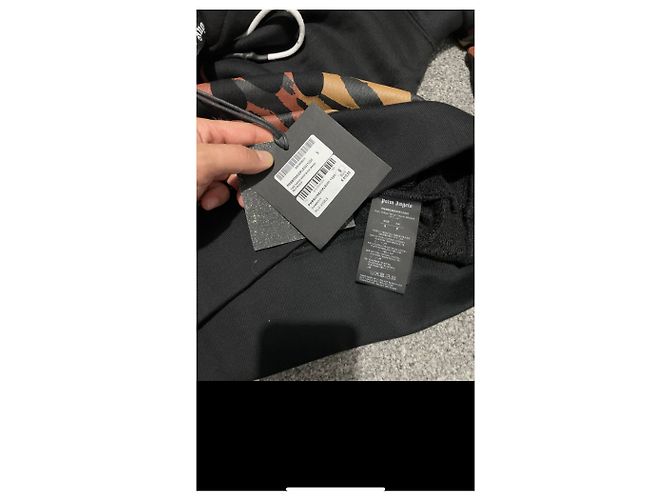 Palm Angels Upperr Flames Hoodie Schwarz Orange - Ansicht 3