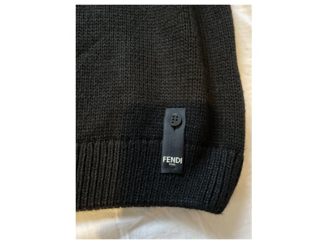 Fendi Diabolic Knit Wollpullover Schwarz - Ansicht 3