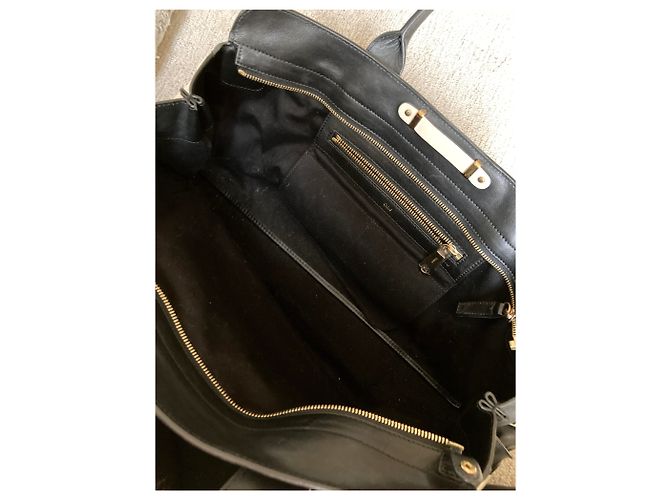 Borsa a mano Chloé Alice in pelle nero e bianco - vista 4